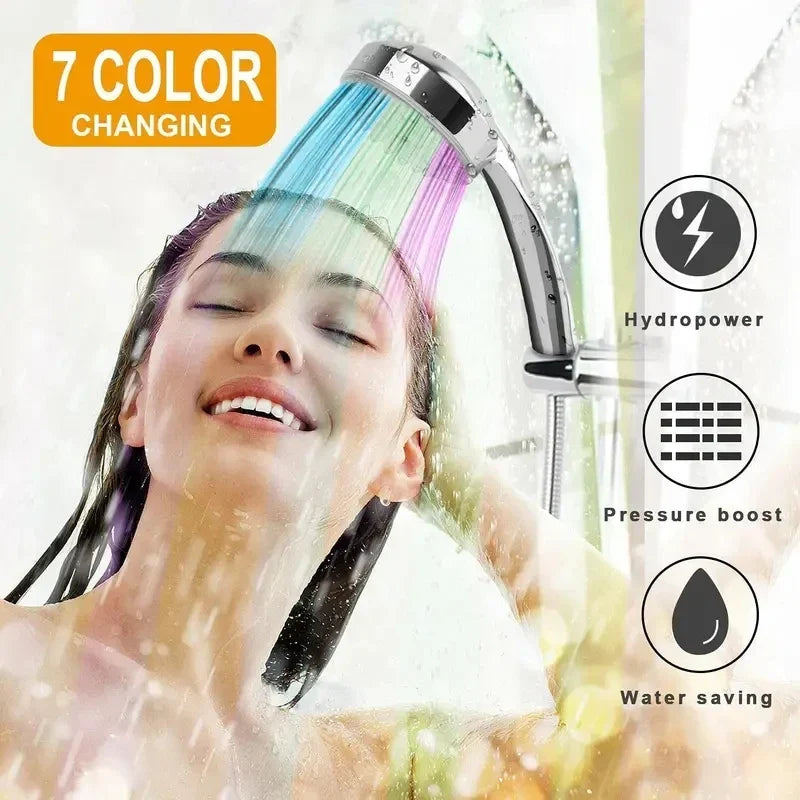 Transform your bathroom with this multicolor LED rain showerhead. Water-saving and adds a modern, home spa ambiance.