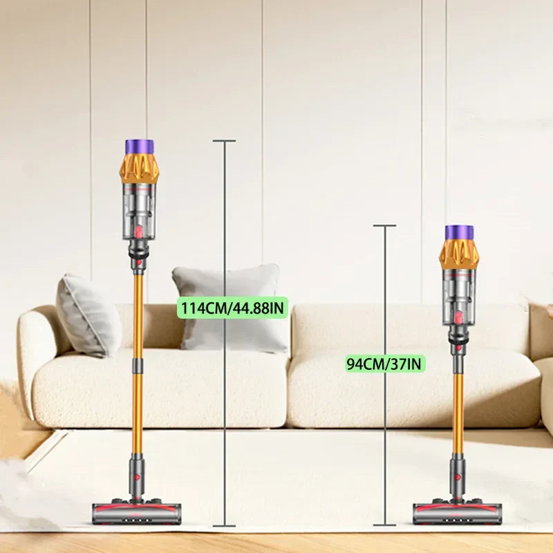 Tavvitaimp18 yellow handheld cordless vacuum, ideal for pet hair & quick multi-surface cleaning.