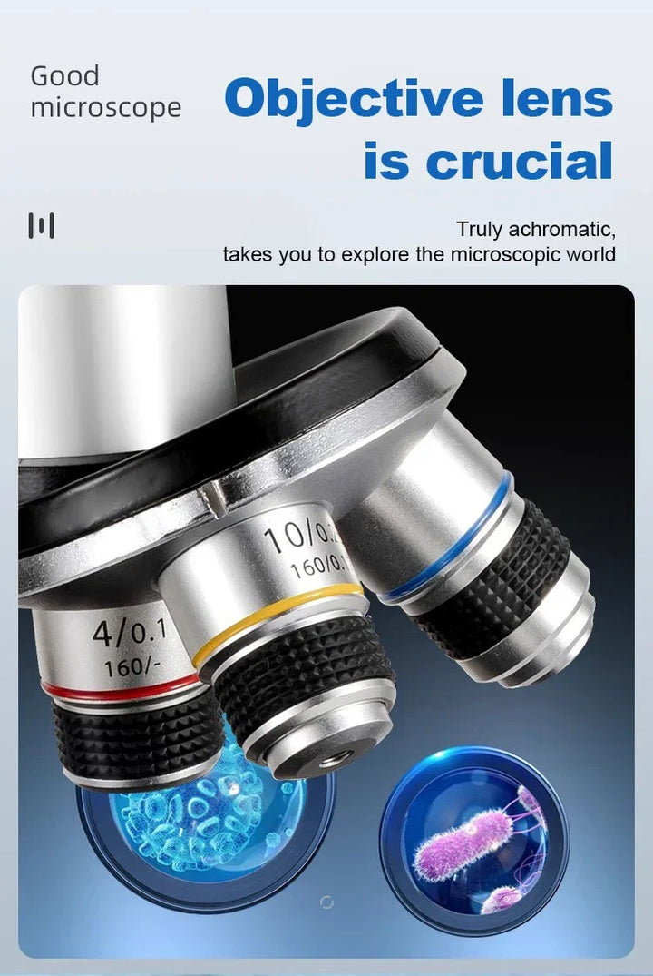 Optical instrument: Tavvitaimp18 educational microscope for learning. 40X-2000X for student biology & STEM.