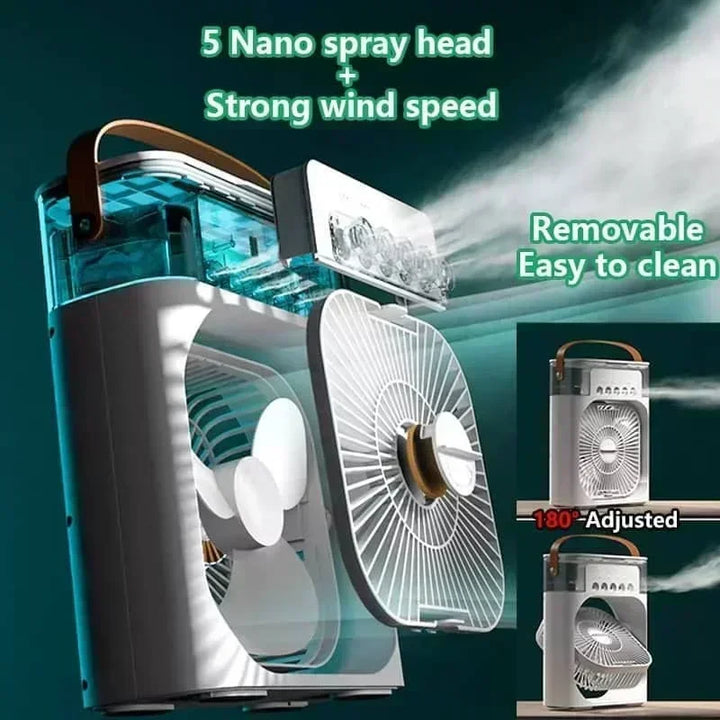 Tavvitaimp18 personal portable air cooler with built-in fan & humidifier for targeted home cooling.