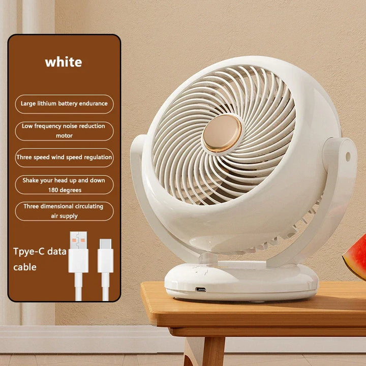 Efficient mini portable fan, adjustable & rechargeable, for refreshing personal cooling. Your summer essential.