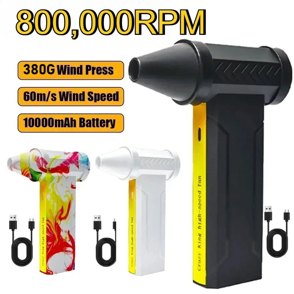 Versatile portable air duster, USB rechargeable, great for office supplies & car cleaning.