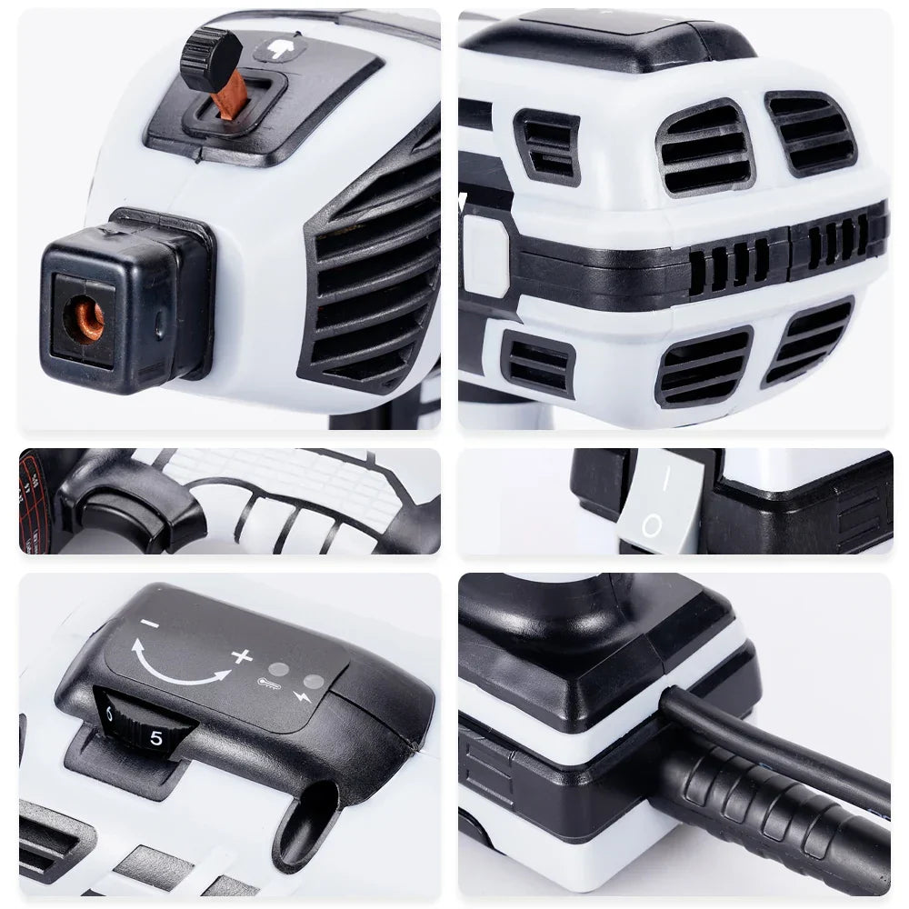 Gray Tavvitaimp18 portable arc welder for home projects. Efficient 4600W electric welder for DIY metal work.