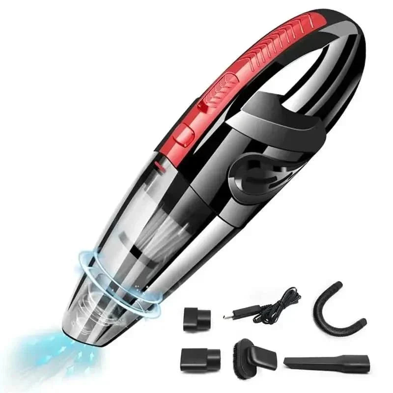 Wet dry handheld vacuum, ideal for car interiors & home spills. Cordless portable cleaner with strong suction power.