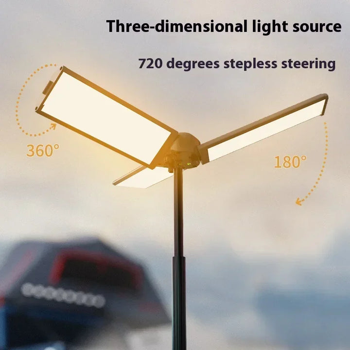 Tavvitaimp18 portable 1000 lumen LED light, versatile as a lantern and work light for any outdoor need.