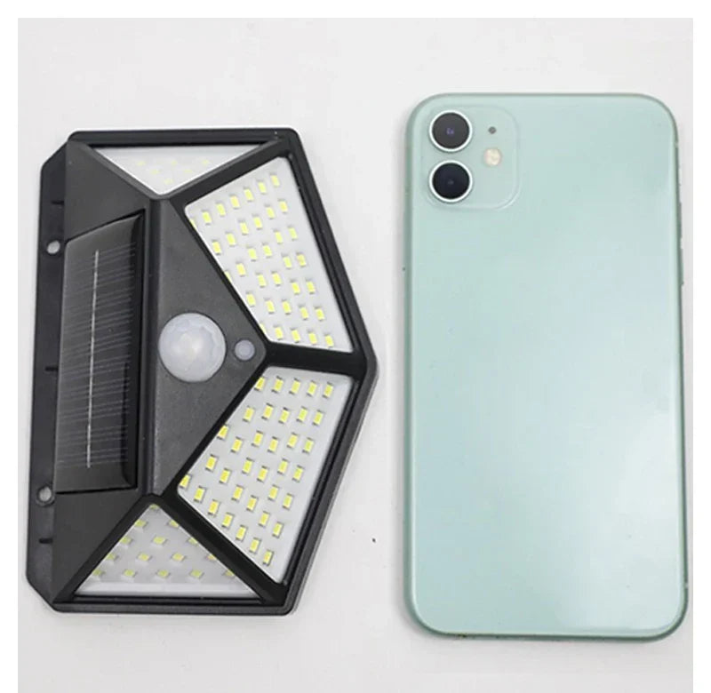 Illuminate your outdoor space with this waterproof solar motion sensor LED security wall light for gardens.