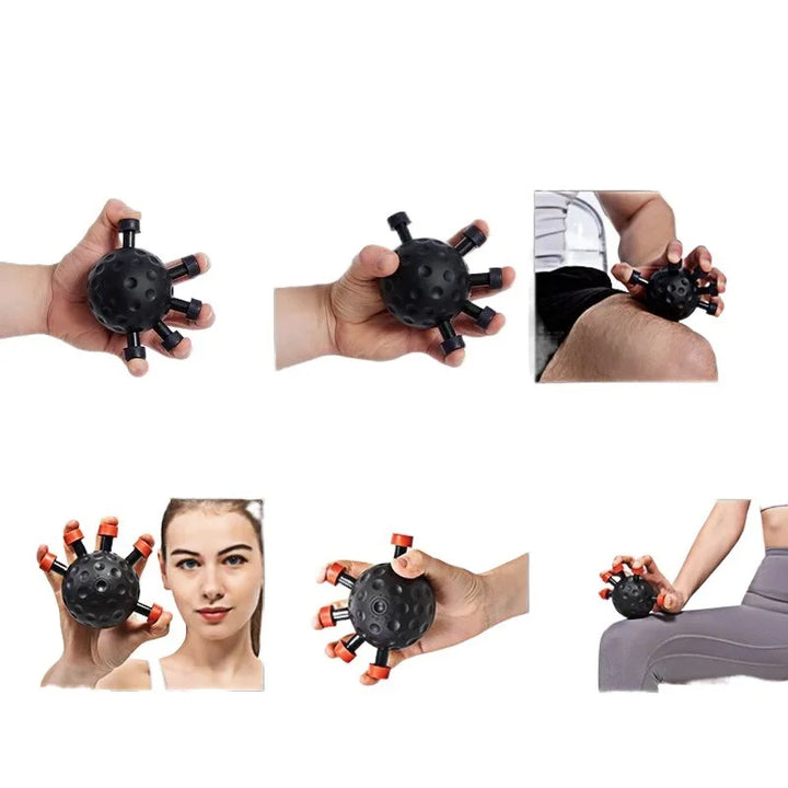 Rehabilitation finger strength trainer aiding recovery, improving hand grip, and restoring dexterity.