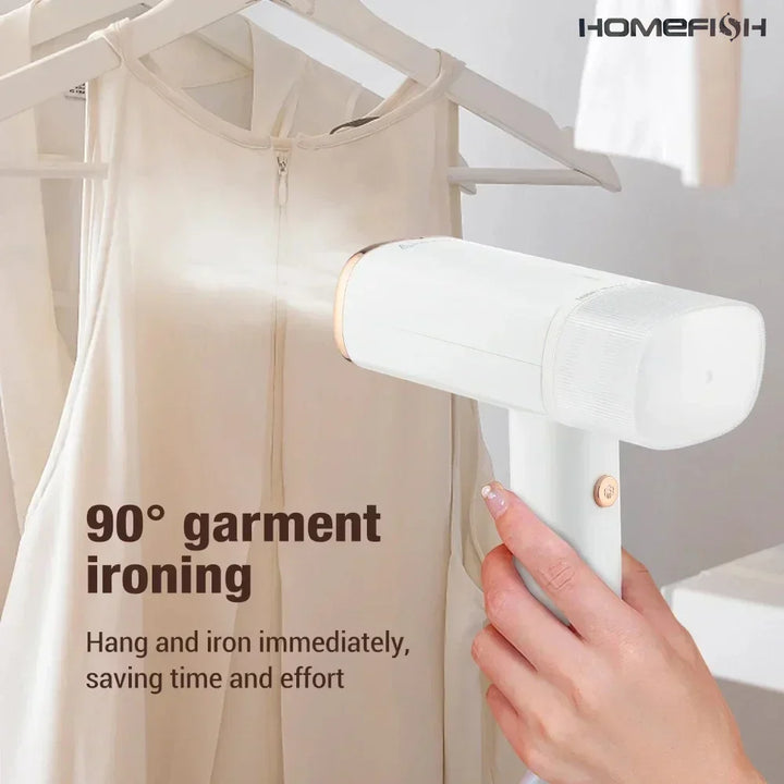 Tavvitaimp18 fast heat clothing steamer, a white handheld wrinkle remover for efficient fabric care at home.