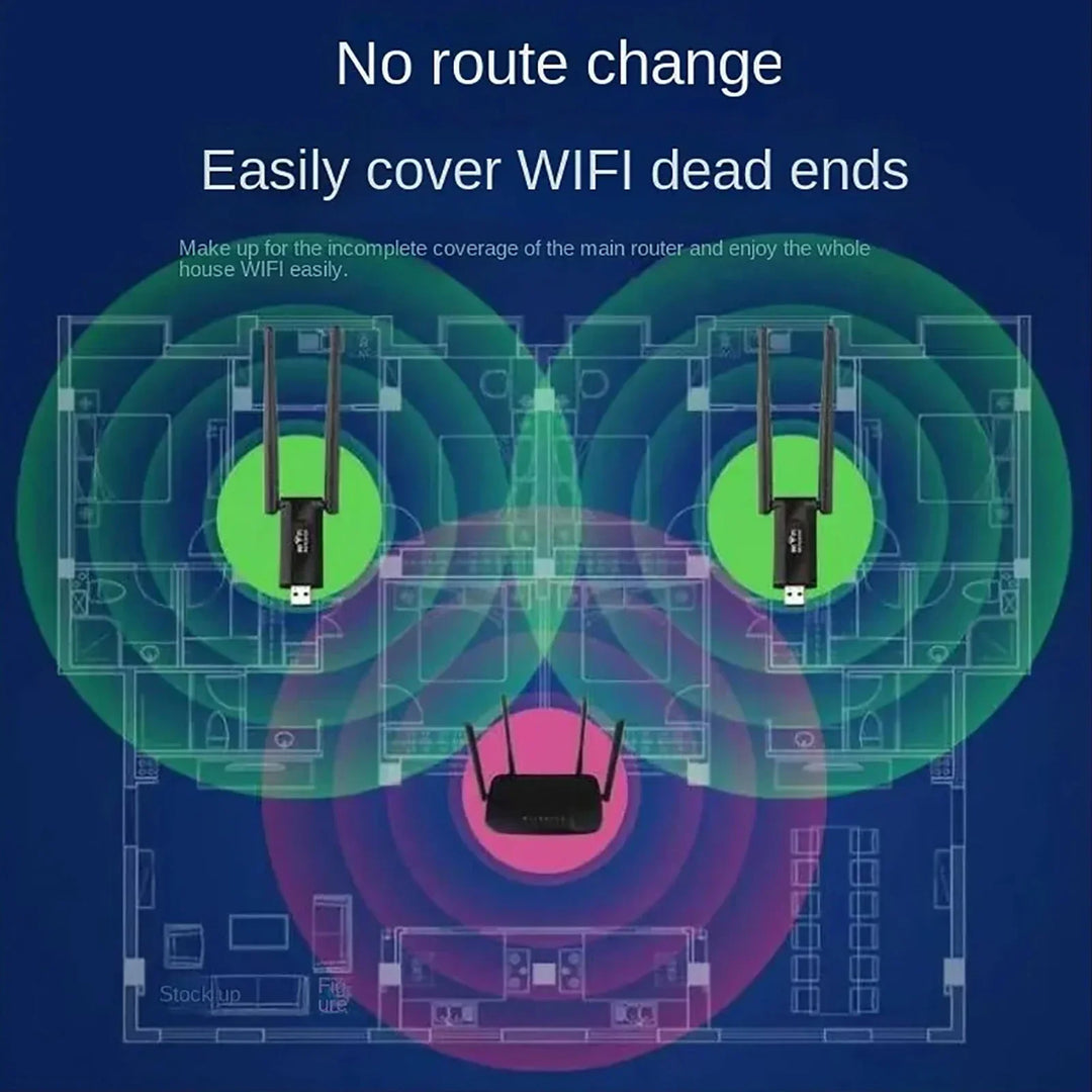 Compact USB powered WiFi extender, 300Mbps wireless repeater for easy setup & expanded home internet coverage.