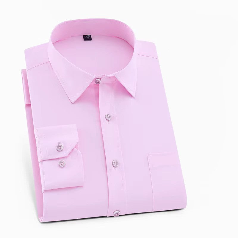 Classic men's smart casual button-down shirt. Elevate your menswear with this versatile long-sleeve office top.