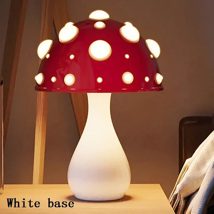 Decorative mushroom lamp with USB, a unique home accent and a source of warm, relaxing light.