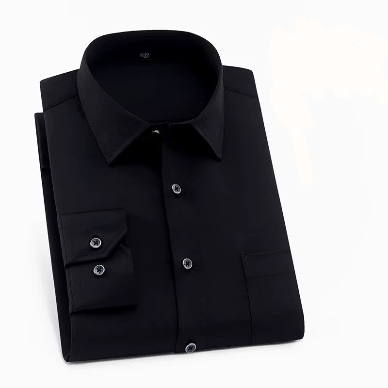 Men's smart casual button-down shirt, classic fit. Versatile for office, formal wear, or everyday style.