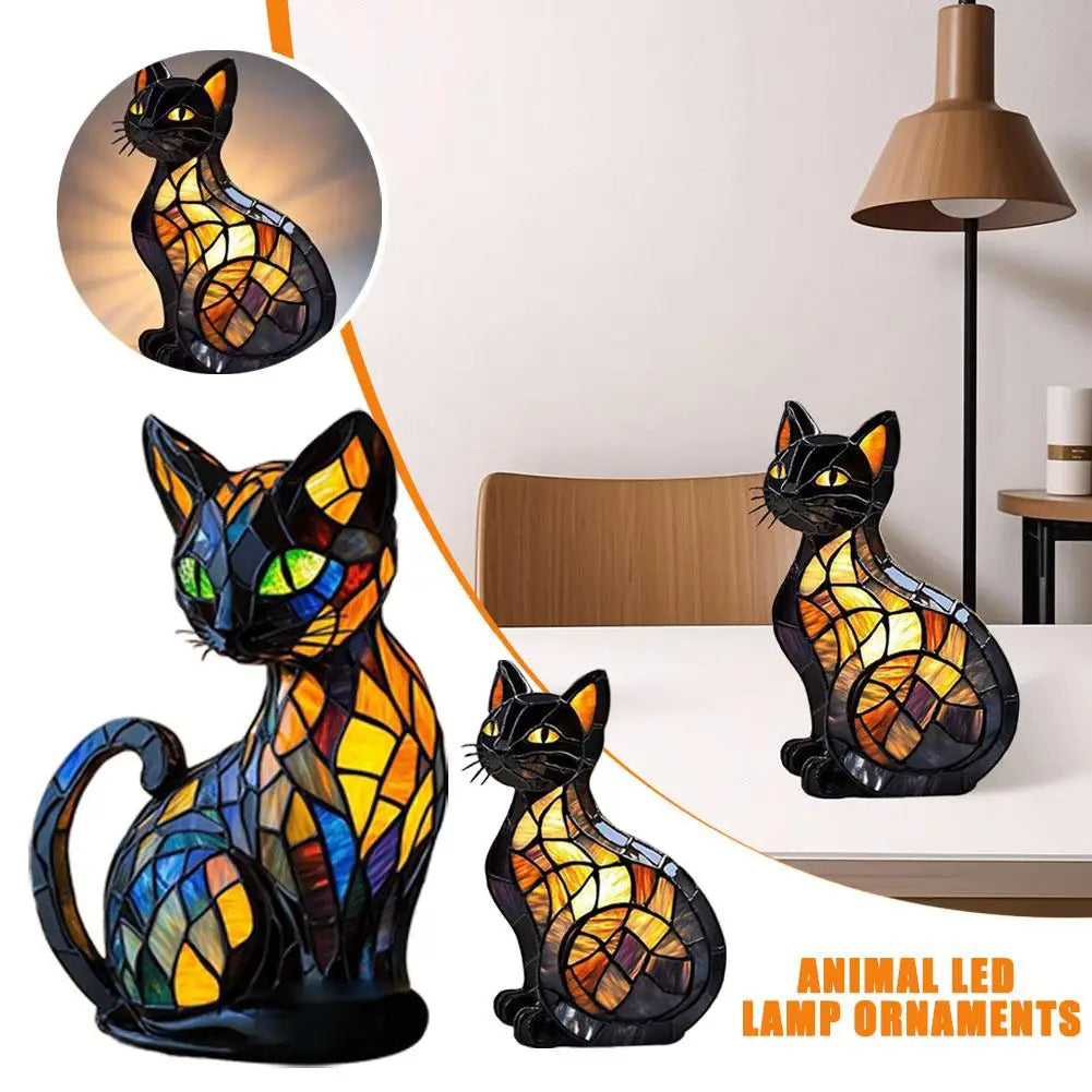 Modern 3D cat LED night light, USB powered with a mesmerizing colorful glow, enhances any home decor.