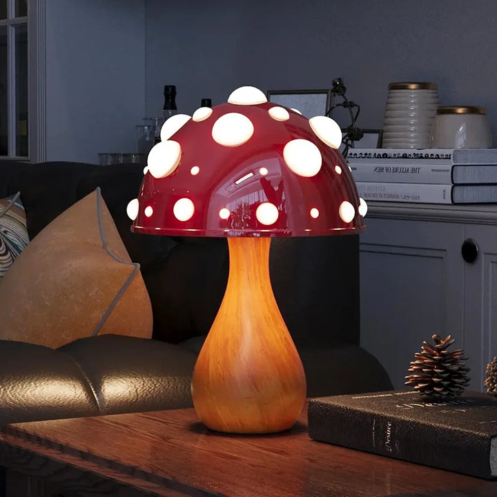 Unique mushroom accent light with USB power, creating relaxing ambiance for any room.