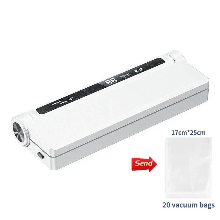 Home kitchen automatic food vacuum sealer for ultimate food preservation and freshness.