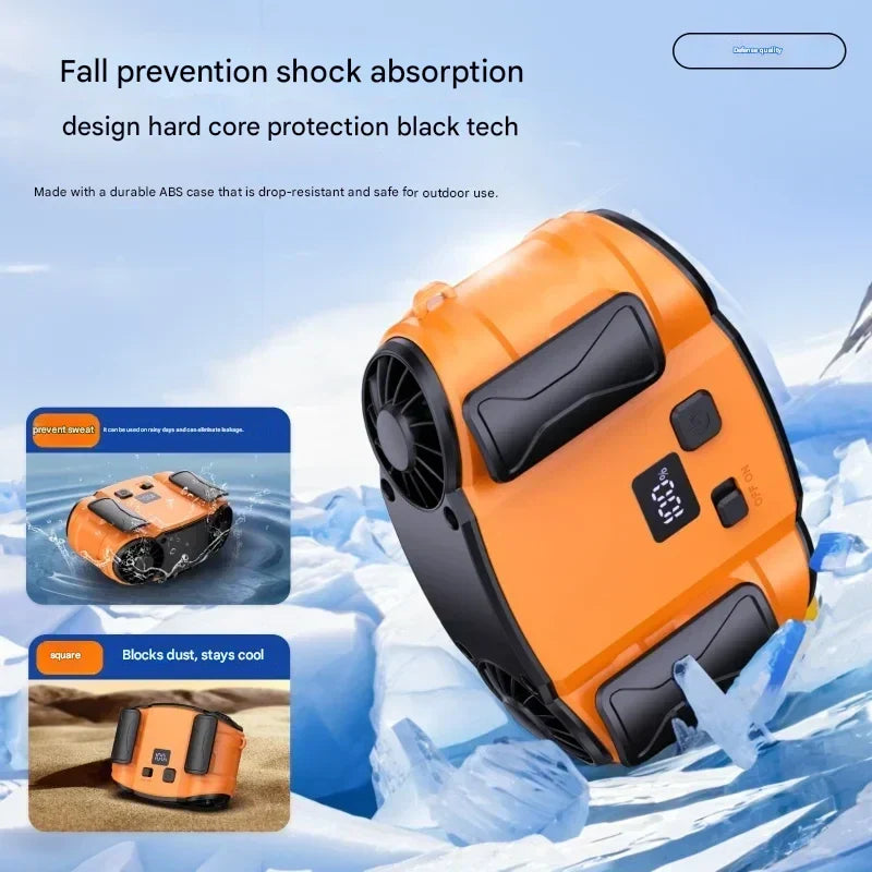 Stay cool with this unisex hands-free portable cooling fan. Dual vents provide personal comfort anywhere.
