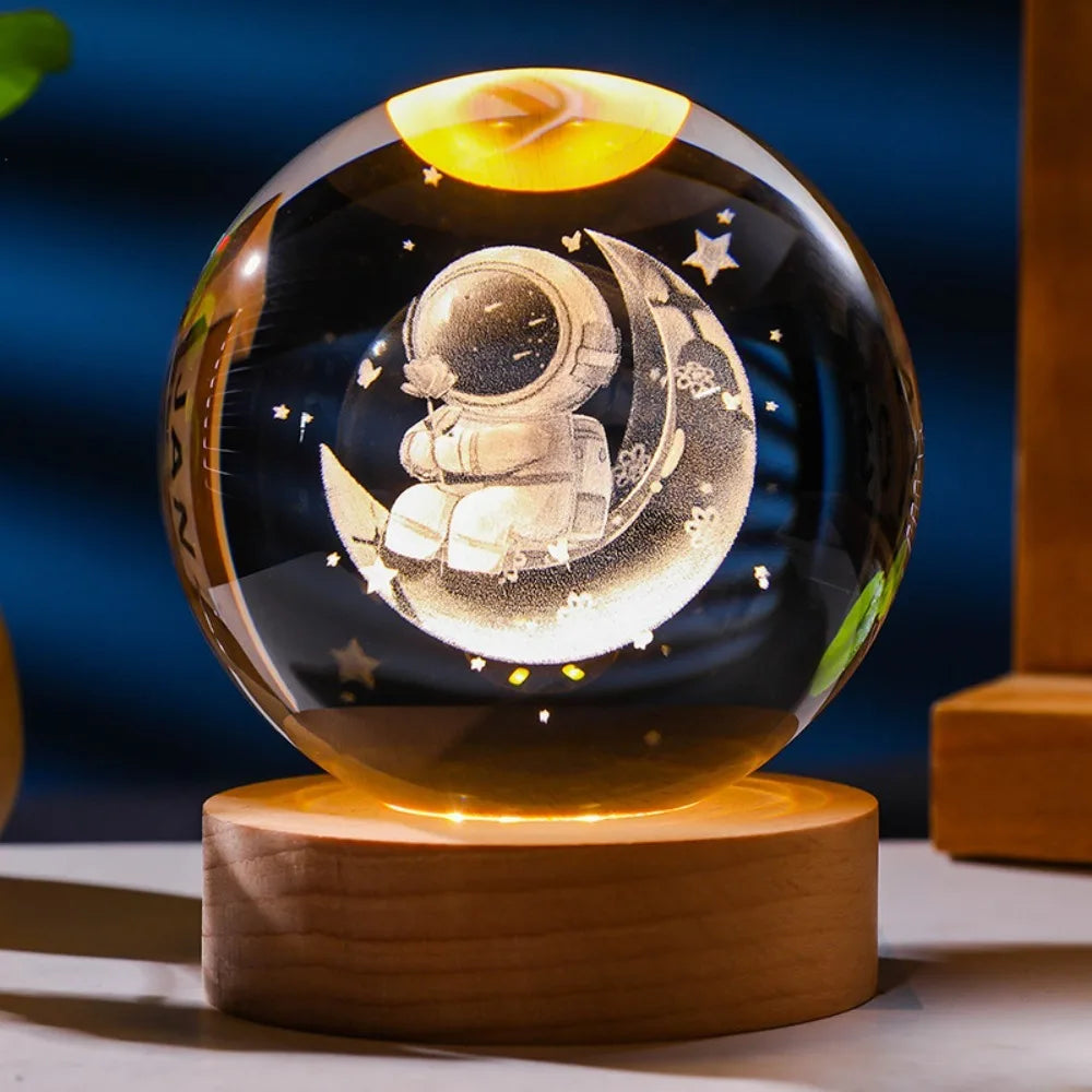 Whimsical glowing 3D axolotl LED night light, an adorable bedroom light and unique home decor accessory.