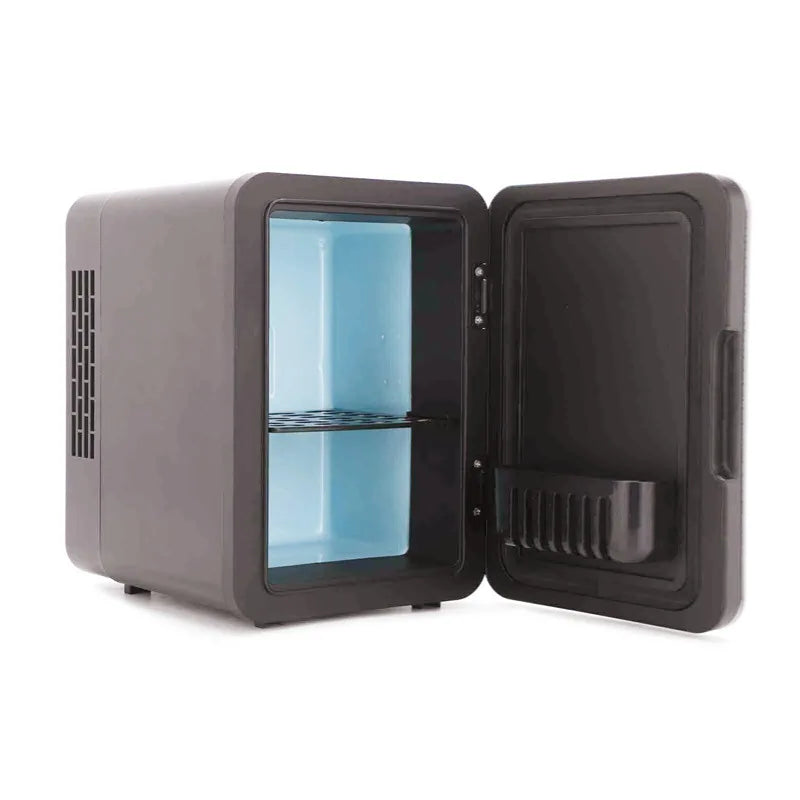 Thermoelectric Tavvitaimp18 portable mini fridge, 4-quart capacity, lightweight travel cooler for convenience.