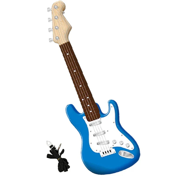 Kids' 4-string electric guitar for young musicians, perfect for beginners to learn and play.