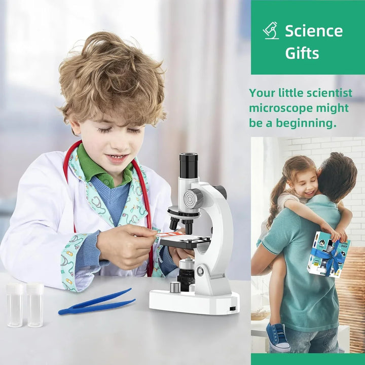 Child's digital microscope, a fun STEM learning toy for biology exploration & educational science experiments.