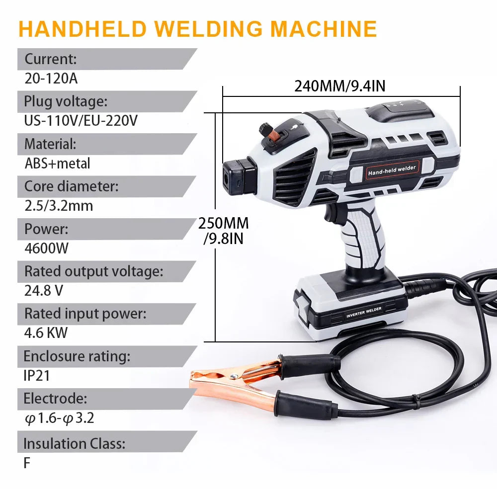 Portable arc welder designed for home projects. Lightweight and efficient for DIY welding & metal repair.