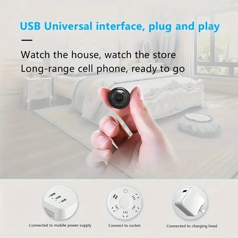24/7 home surveillance with this indoor WiFi security camera, featuring night vision & two-way audio.