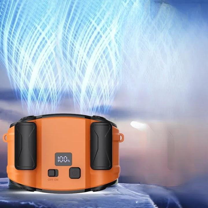 Unisex hands-free personal cooling fan. Dual vent portable design for summer, travel, sports, and outdoor gear.