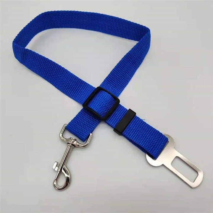 Adjustable & secure dog safety belt for car. Pet travel restraint keeps your dog safe during vehicle journeys.