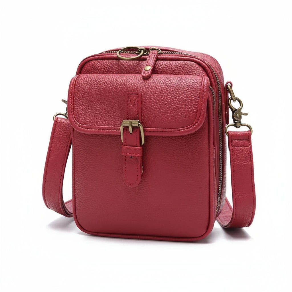 Durable black compact anti-theft daily bag. Built to last, this secure crossbody offers organized storage.