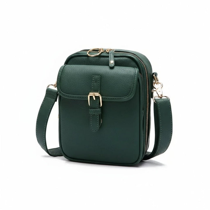 Versatile black compact anti-theft bag. Wear as secure crossbody or shoulder bag for daily use or travel.