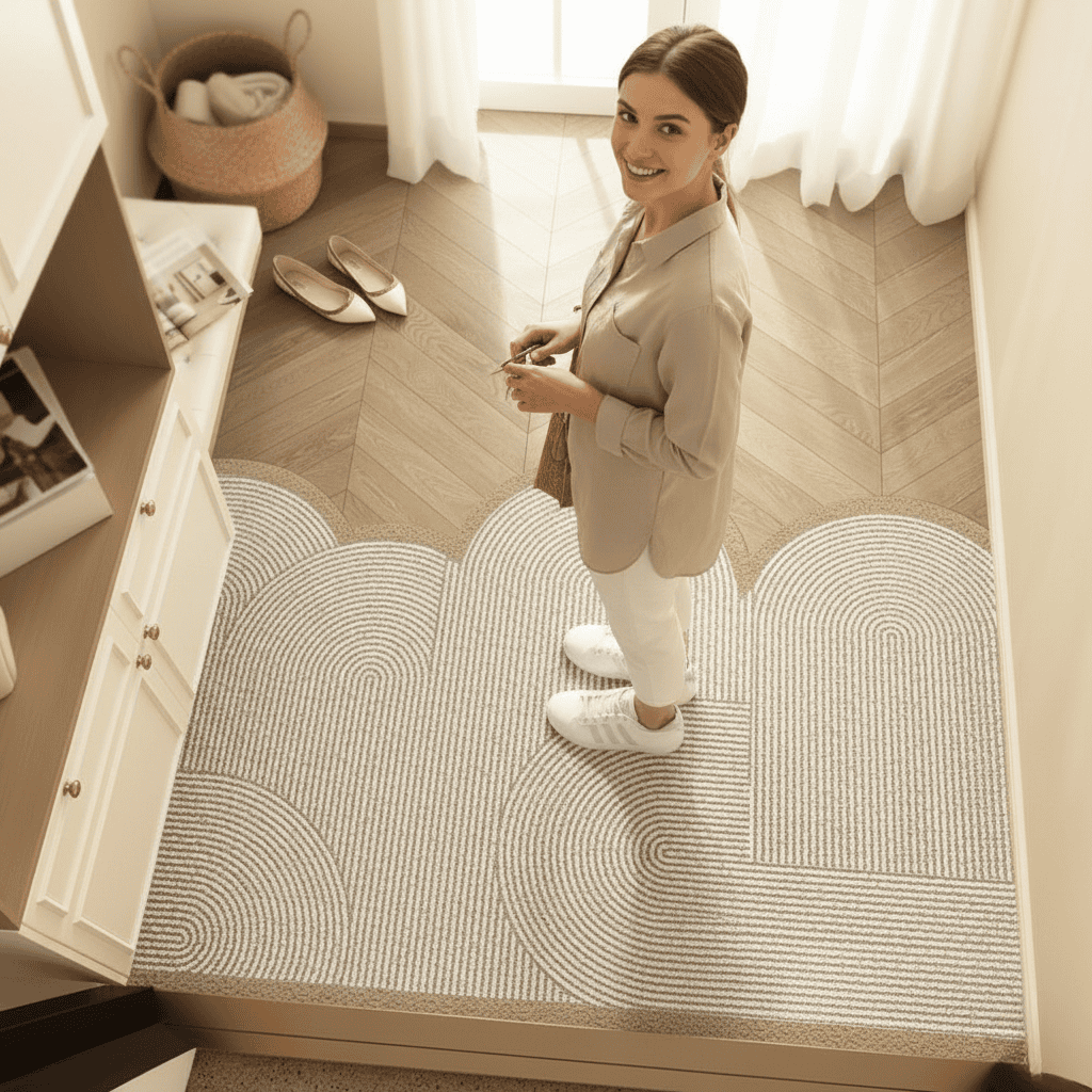 Keep floors clean with this washable indoor entrance mat. Non-slip doormat for high traffic home entryways.