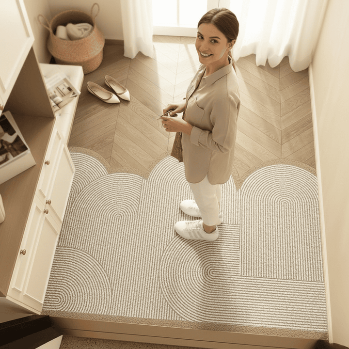 Keep floors clean with this washable indoor entrance mat. Non-slip doormat for high traffic home entryways.