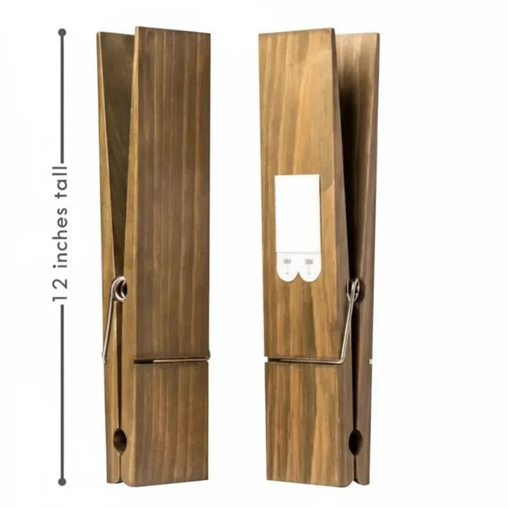 Clean design natural wood towel clip, elegant bathroom accessory. Wall mount for quick towel organization & decor.