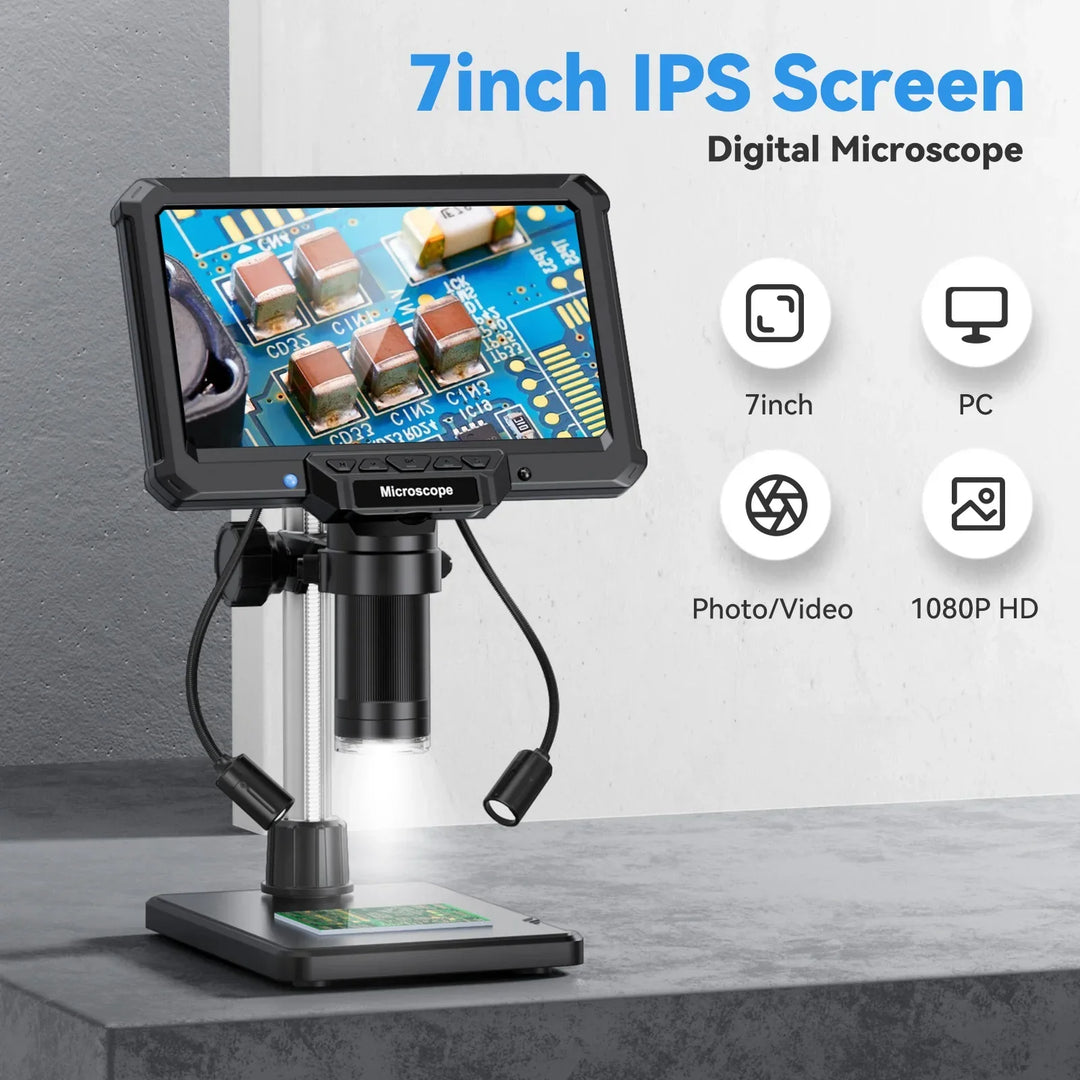 Digital microscope as a precision instrument for PCB soldering, coin viewing, and intricate electronics work.