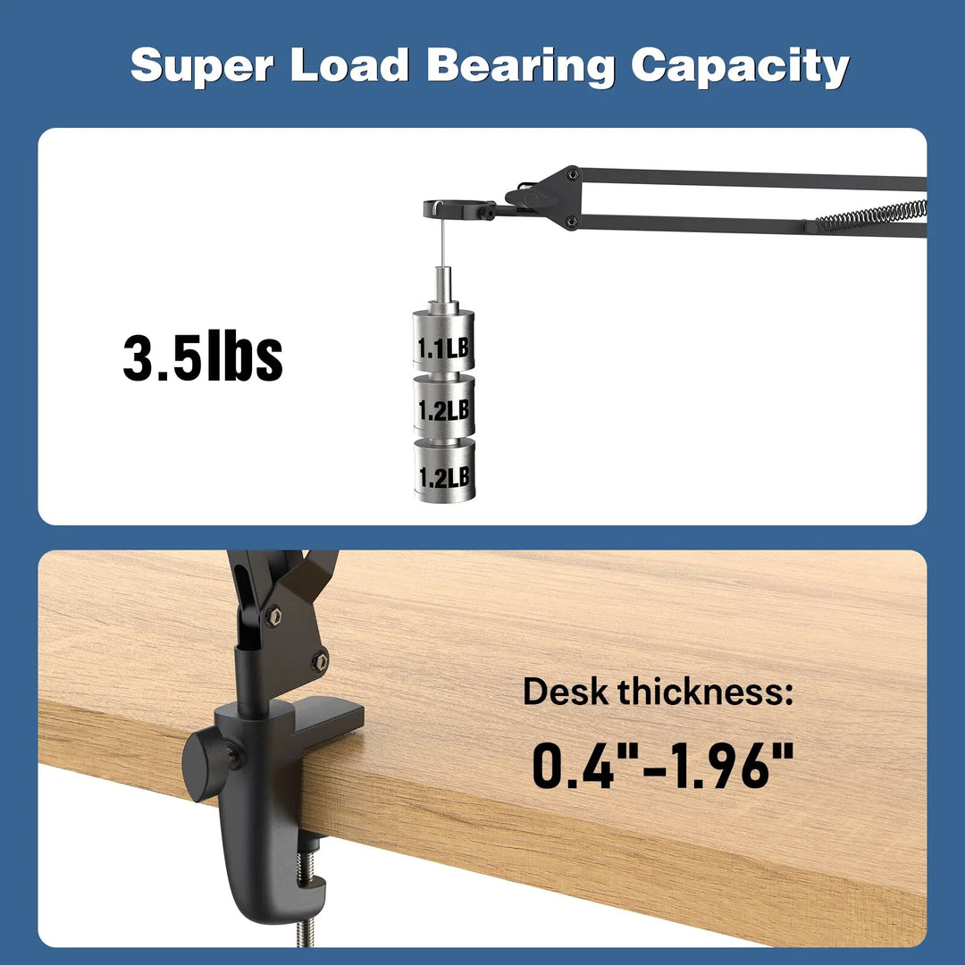 Universal adjustable metal arm mount for digital microscopes. Essential inspection tool for workbench.