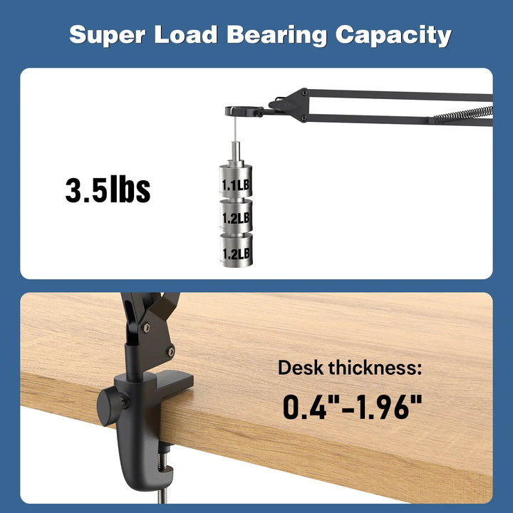 Universal adjustable metal arm mount for digital microscopes. Essential inspection tool for workbench.