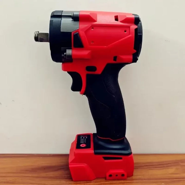 Versatile cordless impact wrench, 370 ft-lb torque, ideal DIY tool for various fastening projects. Rechargeable & powerful.