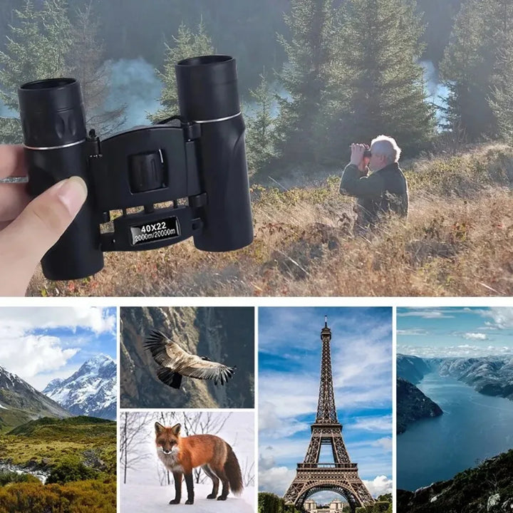 High-definition 40x22 compact binoculars for hunting, camping, and sports. Portable for all outdoor use.