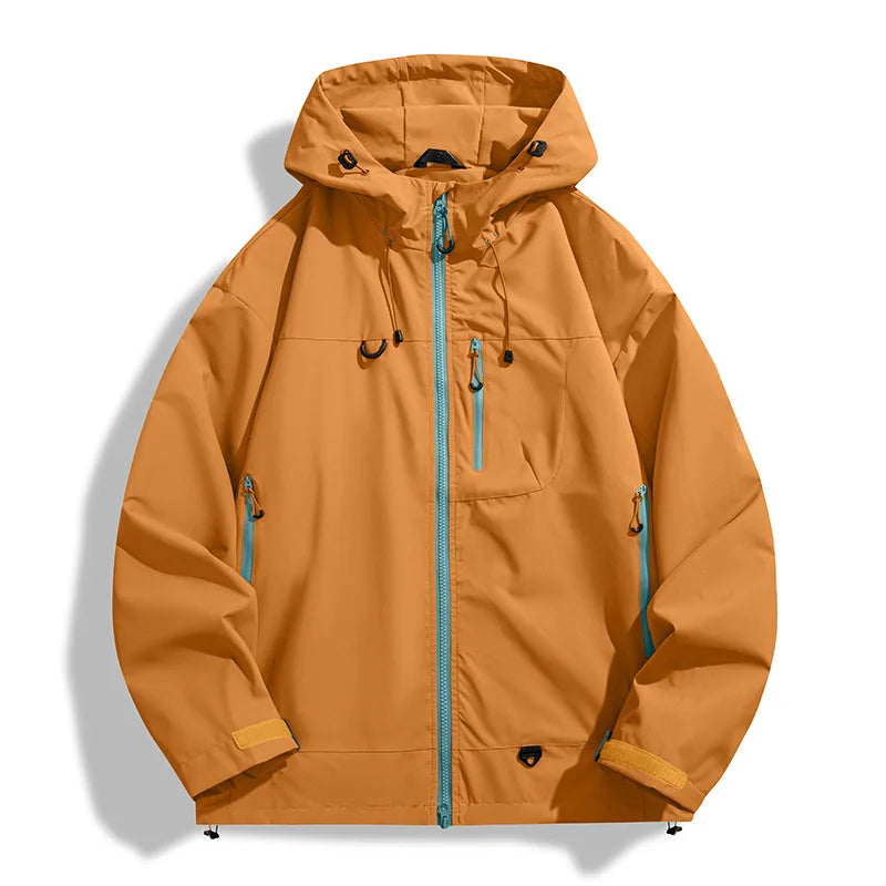 Comfortable men's weatherproof ridge jacket, a lightweight travel jacket for outdoor trips & adventures.