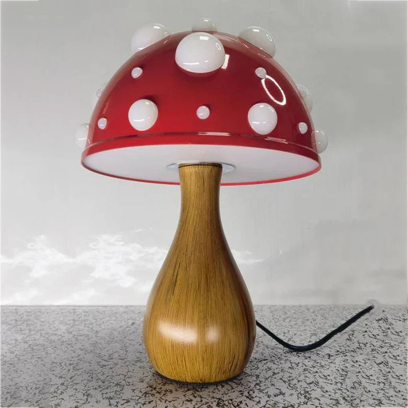 Modern mushroom-shaped USB lamp delivering a comforting warm glow for a cozy atmosphere.