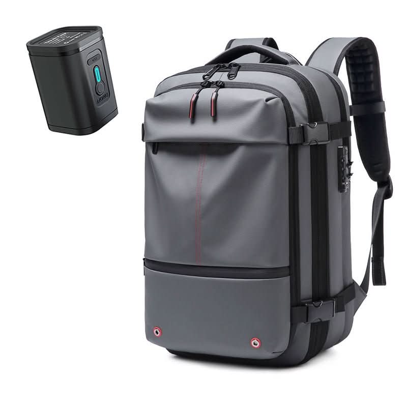 Interior view of the organizational pockets in the expandable laptop backpack for smart storage.