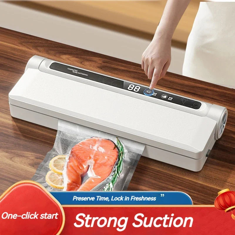 Tavvitaimp18 kitchen appliance: automatic vacuum sealer for home food preservation.