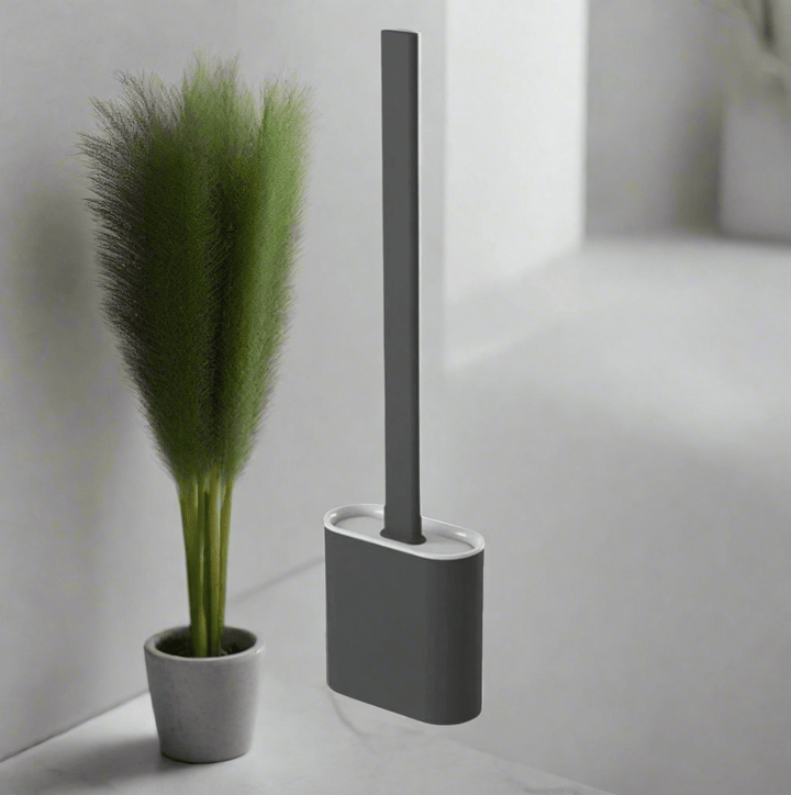 Sleek, modern silicone toilet brush designed for efficient, hygienic deep cleaning, an essential bathroom accessory.