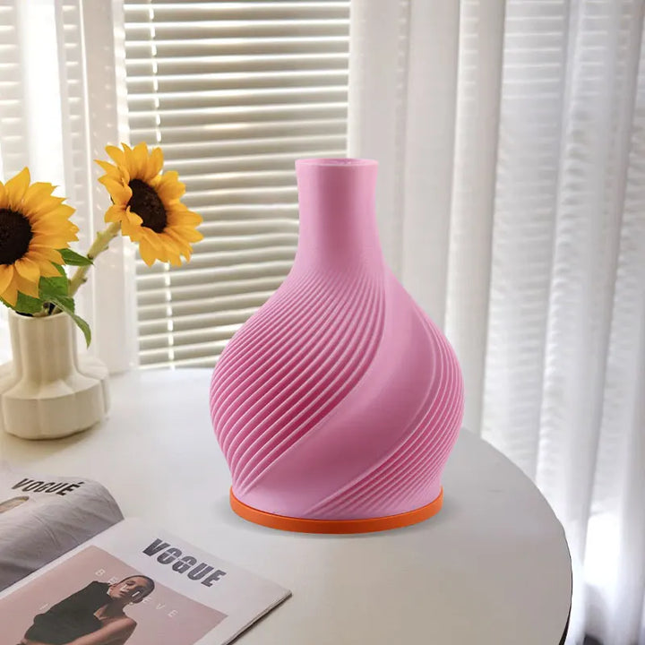 Aesthetic LED vase lamp for modern interior design, providing elegant accent lighting and home decor.