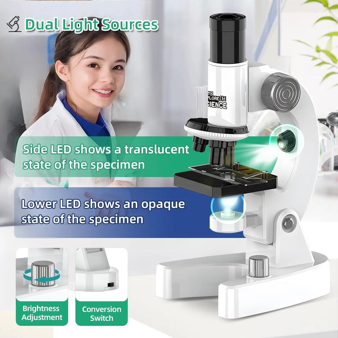 Educational digital microscope, an ideal STEM toy & learning gift for kids passionate about science.