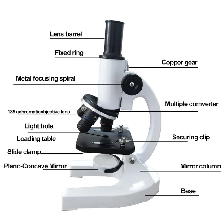 Student microscope kit (40X-2000X) for educational STEM learning. Ideal for science exploration and biology.