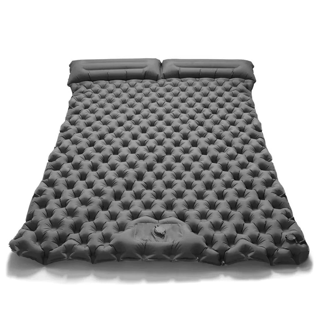 Dual camping air bed in an SUV. Comfortable inflatable mattress for car camping, adventure ready guest bed.
