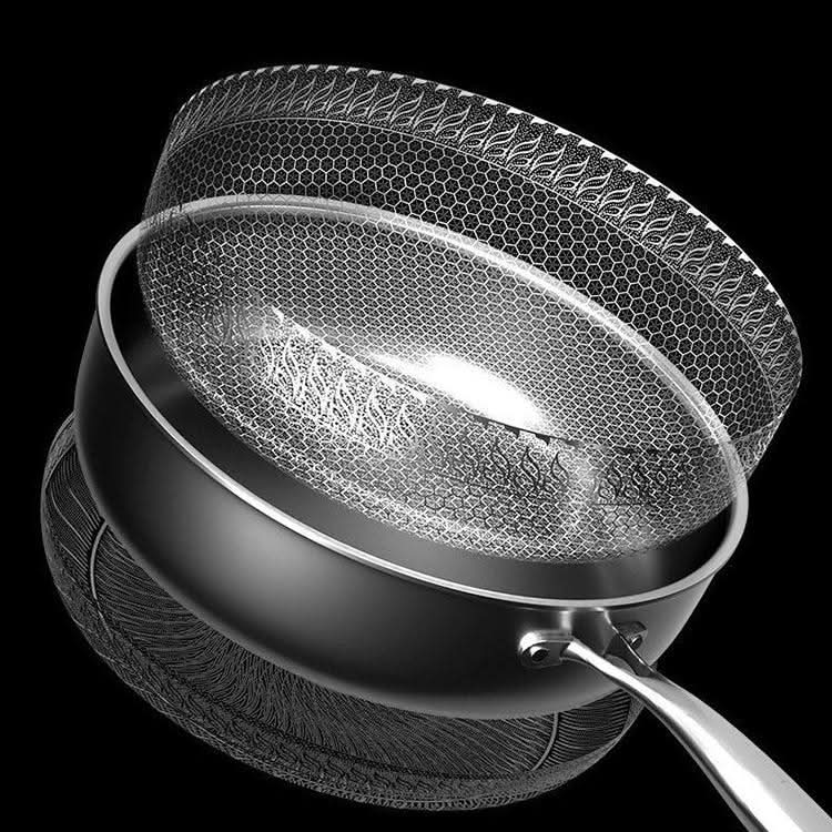 Essential stainless steel kitchen pan, perfect for frying, searing, and everyday cooking.