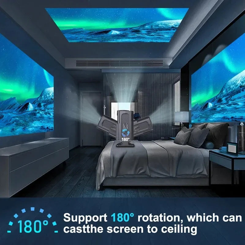 Outdoor cinema with Tavvitaimp18 portable 4K Android 11 projector. Enjoy movies under the stars.