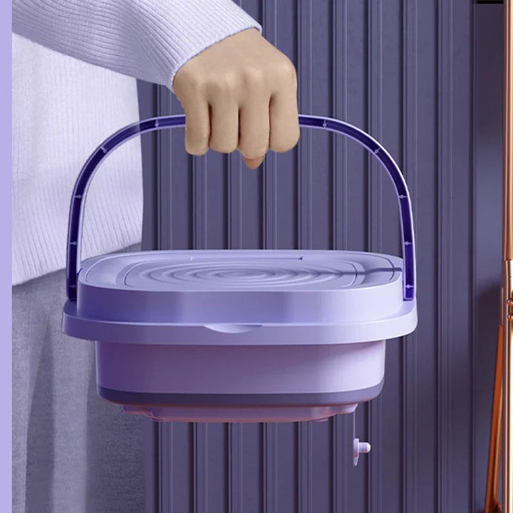 Compact 2.1 Gallon mini washer and spin dryer, perfect for travel, camping, and small apartment living.